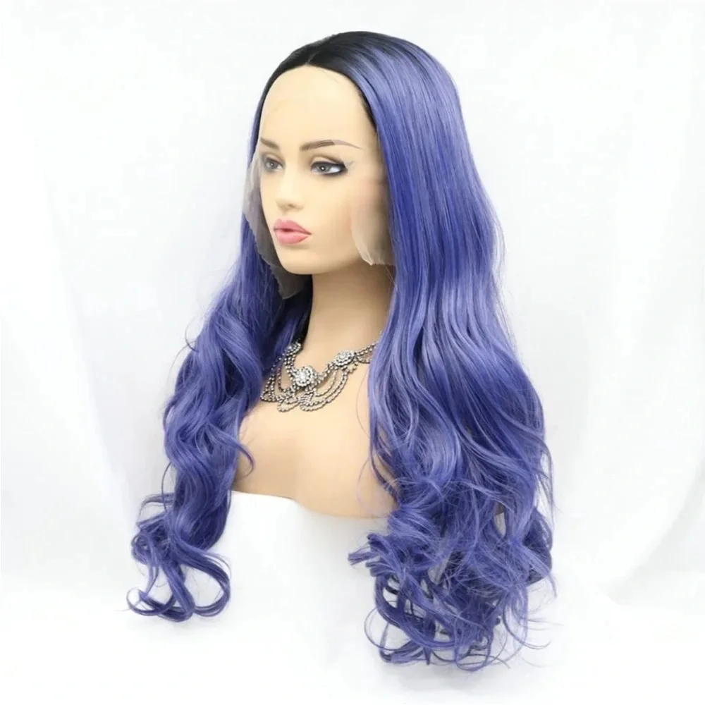 BLUE BODY WAVY Beautiful Lace Front Wig NEW